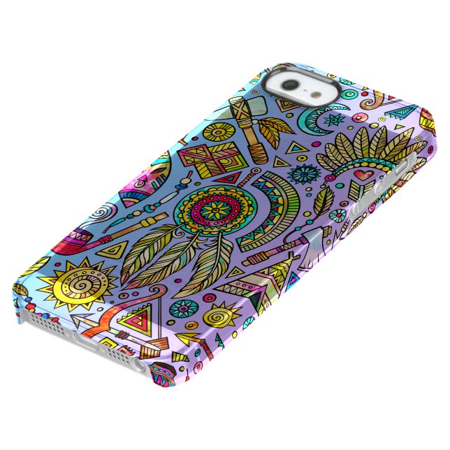 Collection Of Colourful Tribal Symbols Uncommon iPhone Case (Bottom)