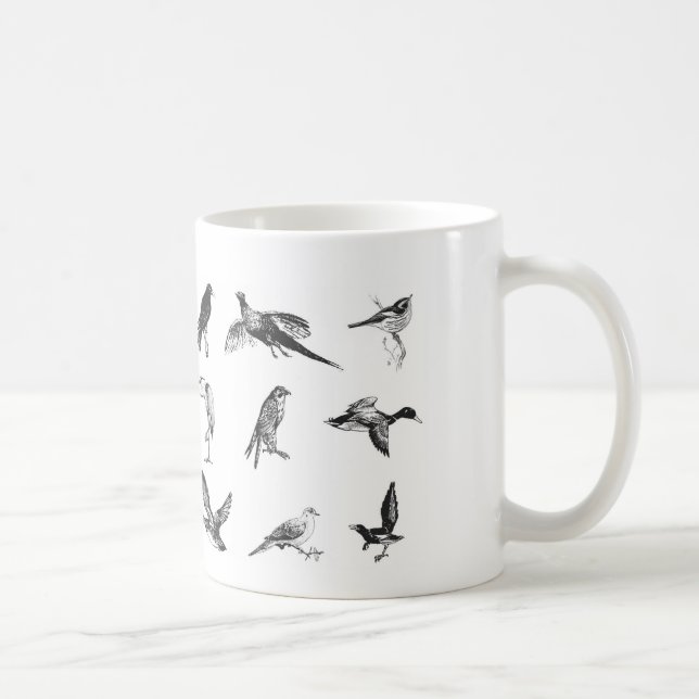 Collection of flying water fowl and birds coffee mug (Right)