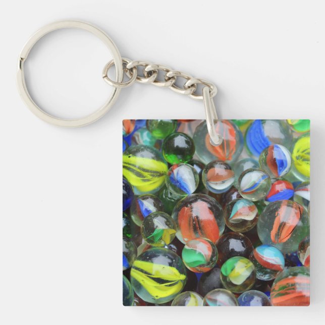 Collection of Glass Marbles Keychain (Front)