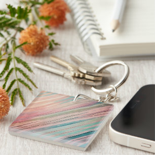 Collection of Pastel Patterns Keychain