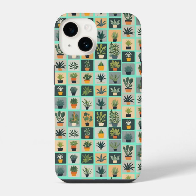Collection of plants iPhone case (Back)