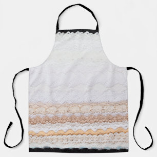 Collection of seamless lace cloth background and t apron
