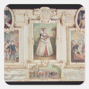 Collection of six miniatures square sticker