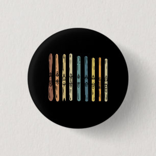 Collection of ski boards 1 inch round button