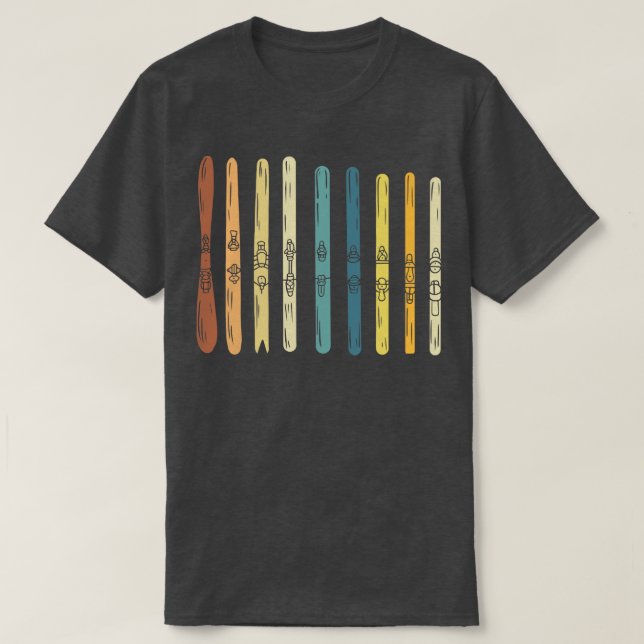 Collection of ski boards T-Shirt (Design Front)