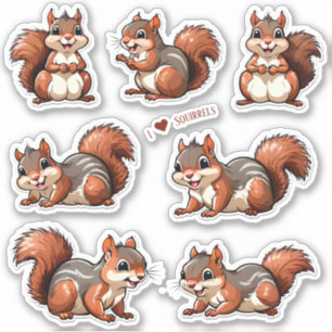 Collection of squirrels Stickers