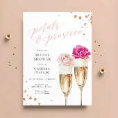 Petals and Prosecco Script Sparkly Pink Floral Gift Tags