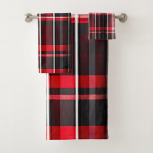 Collection populaire Abstraite rouge noir plaid