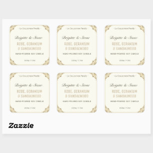 Collection privée Étiquette artisanal bougie d'ivo