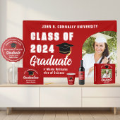 White Red Graduate Custom Class of 2023 Graduation T-Shirt