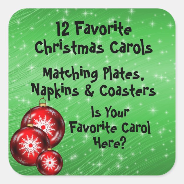 Collection Sticker 12 Favourite Carols (Front)