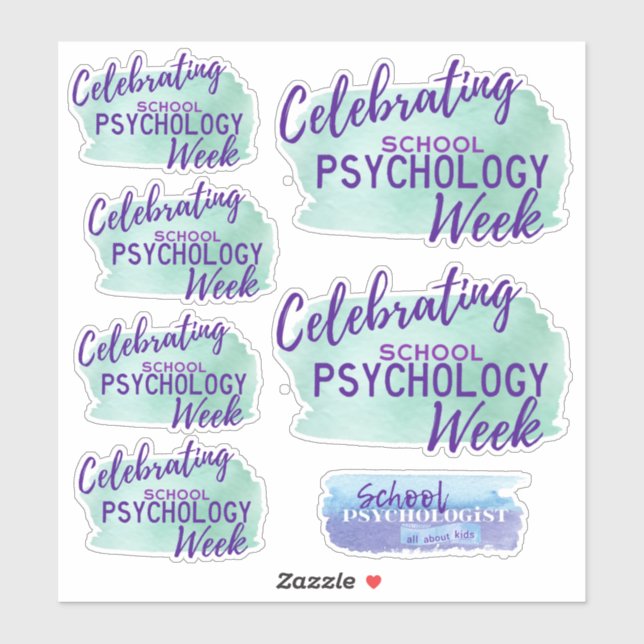 Collection Stickers Contour de la semaine de psych (Feuille)