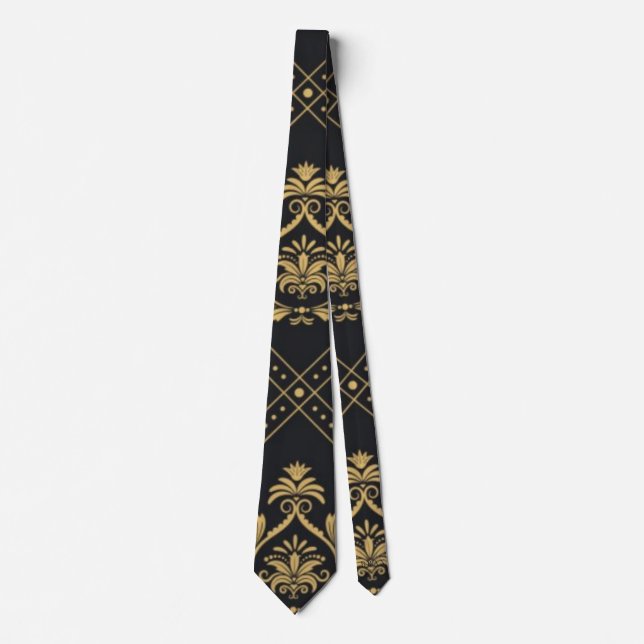 Collection victorienne Famille Crest Cravate noir (Devant)