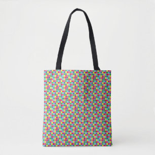 Collection vintage background design with colourfu tote bag