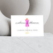 Pink Watercolor Dress Mannequin Poshmark Seller II Classic Round Sticker