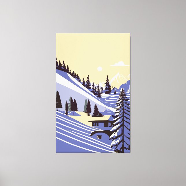 Collection winter background canvas print (Front)