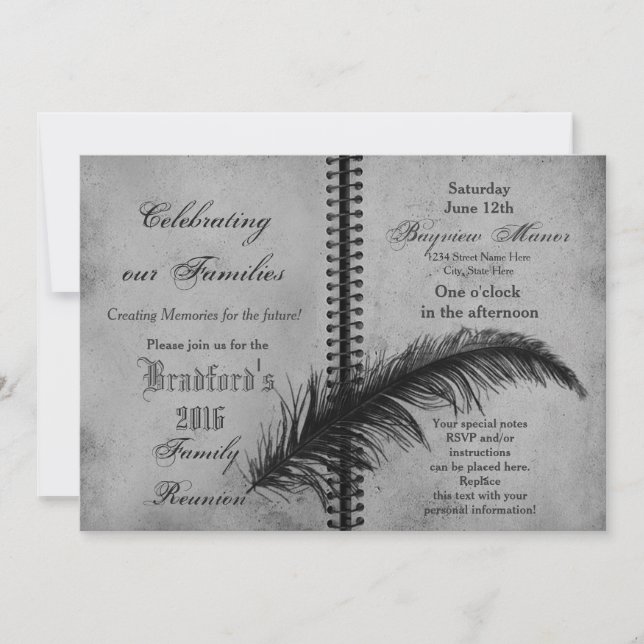 Collections familiales - Invitations - Livre - Gre (Devant)