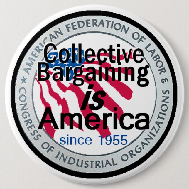Collective Bargaining 6" Button (Front)
