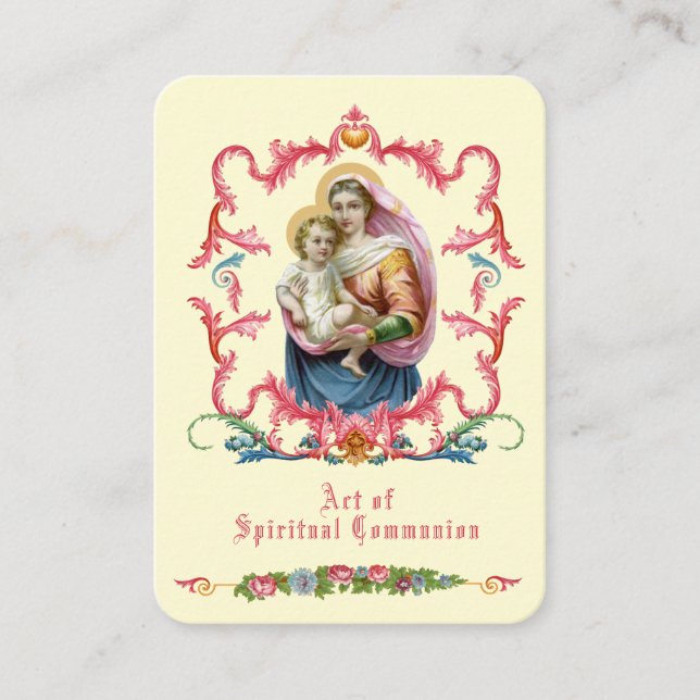 COLLECTIVITÉ SPIRITUELLE CARTE SAINTE PRIÈRE CATHO (Devant)