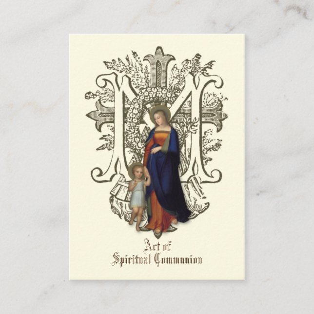 COLLECTIVITÉ SPIRITUELLE CARTE SAINTE PRIÈRE CATHO (Devant)