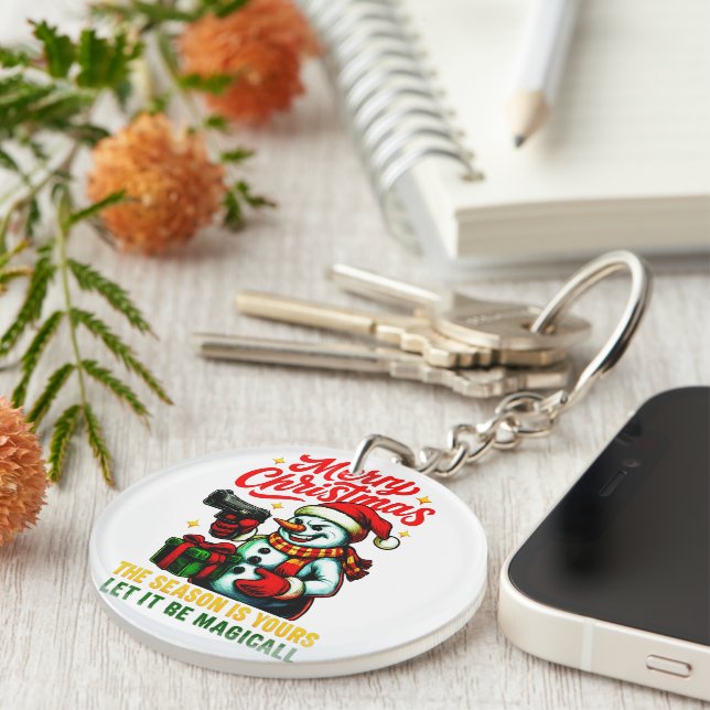 Collector's Snowman Keychain Edgy Christmas (Front Right)