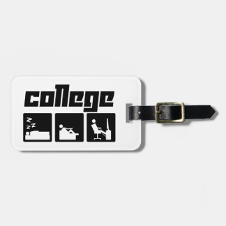 College 3 luggage tag