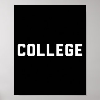 College' 80s Party House Movie College Poster