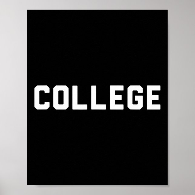 College' 80s Party House Movie College  Poster (Front)
