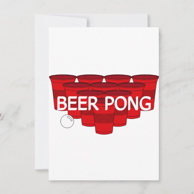 college beer pong invitation (Front)