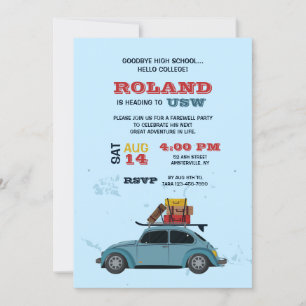 College Bound Trunk Party Invitation