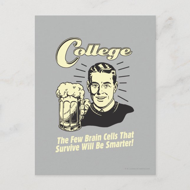 College: Brain Cells Survive Smarter Postcard (Front)