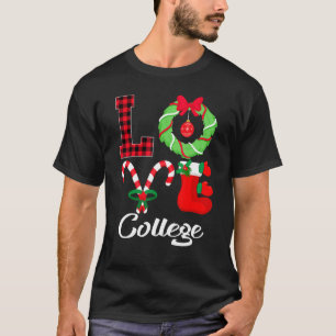 College  Chriatmas Pajama Teacher Kids Decor T-Shirt
