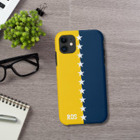 College Colours Blue & Maize Yellow Monogram