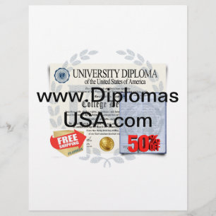 college diplomas or high school diploma Remakes Letterhead