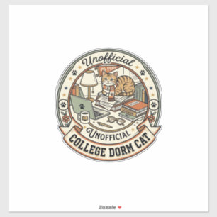 College Dorm Cat College Dorm Cat Vintage Vector A