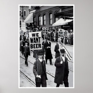 College Dorm Poster Vintage Prohibition Print We