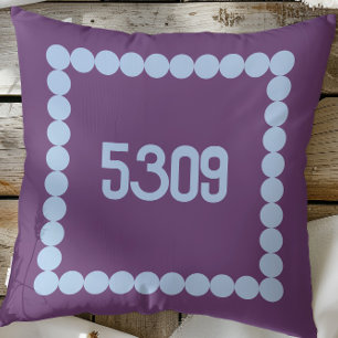 College Dorm Room Number, Custom University Throw Pillow