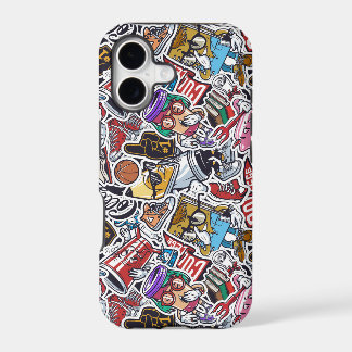 College Dynamic Art Urban Graffiti pattern