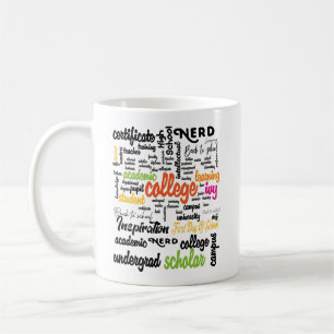 College Education Word Cloud patterns Coffee Mug
