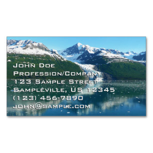 College Fjord I Beautiful Alaska Photography Magnetic Business Card