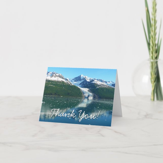 College Fjord I Beautiful Alaska Photography Thank You Card (Front)