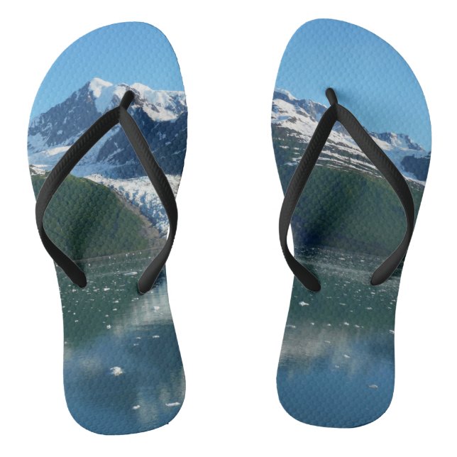 College Fjord II Beautiful Alaska Photography Flip Flops (Footbed)