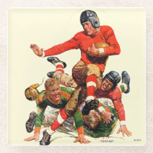 College Football Glass Coaster