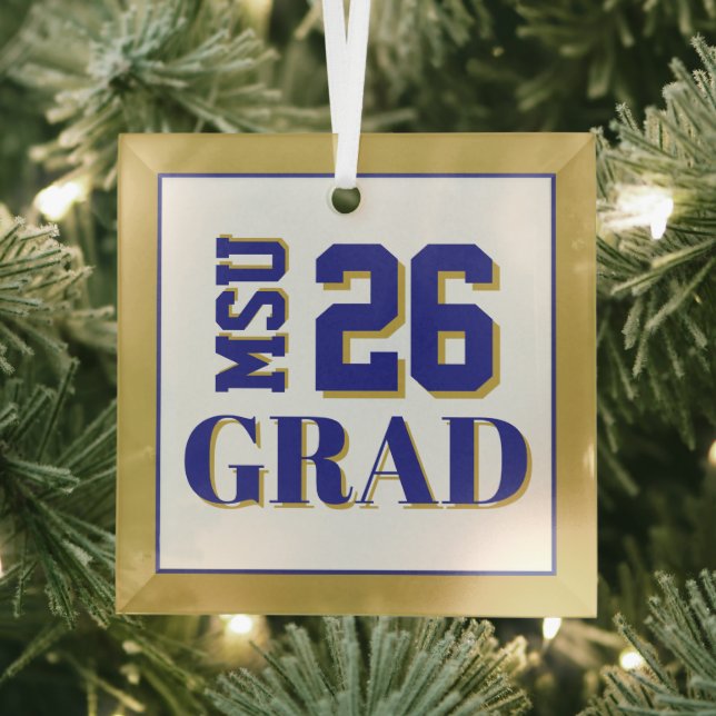 College Grad '26  Glass Ornament (Insitu)