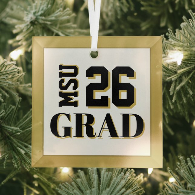 College Grad '26  Glass Ornament (Insitu)