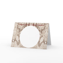 College Grad Card in Faux Vintage Lace add Photo