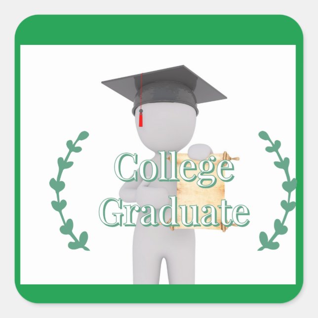College Graduate Sticker (Front)