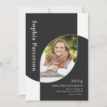 College Graduate Two Photo Black White