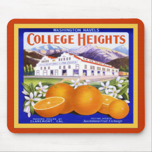 College Heights Brand Oranges ~ Vintage Fruit Mouse Pad