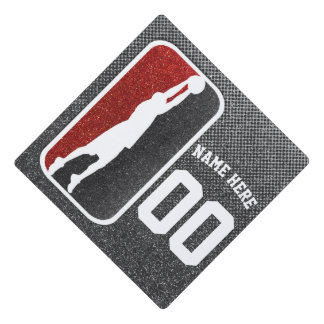 College High School Basketball Team Jersey Glitter Graduation Cap Topper